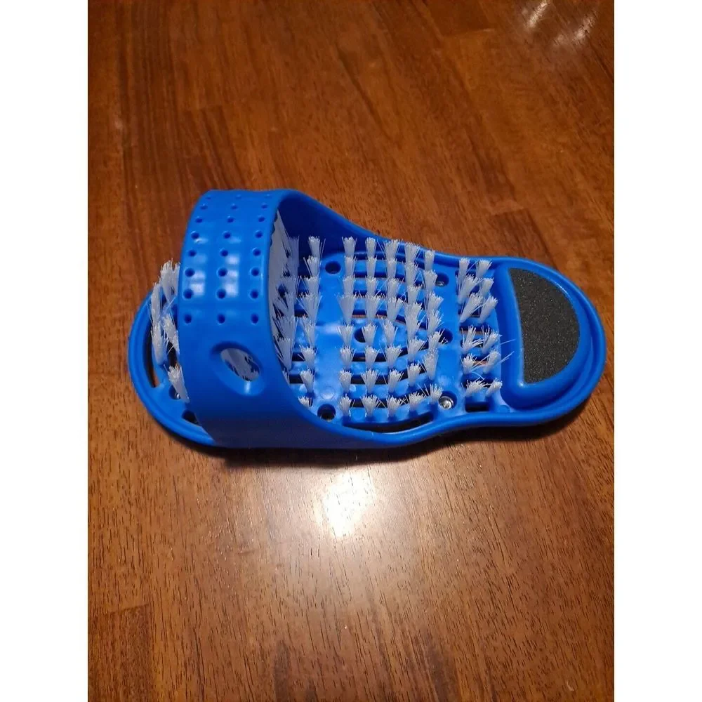 Shower Foot Scrubber Cleaner Sandal Suction Cup Massager & Brushes Pumice - Picture 3 of 4